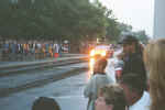 Crowds gather to watch the Show